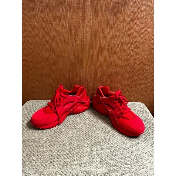 NIKE YOUTH AIR HUARACHE RUN # 654275-800 RED RUNNING SHOES SIZE 6Y - Picture 3 of 6